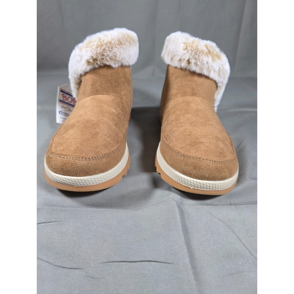 Skechers BOBS Cozy Chill Comfy Break Chestnut Vegan Faux Fur Boots 114534 CSNT 5